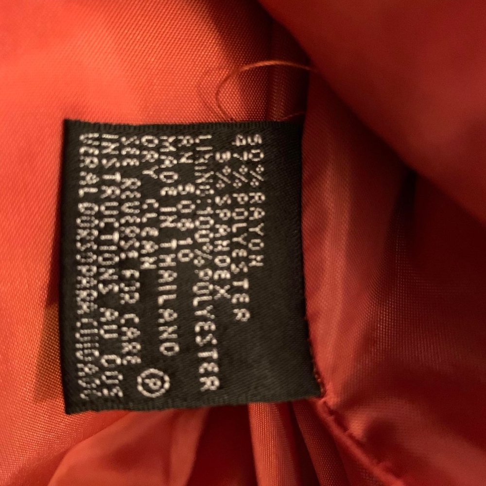 Euc Albert Nipon Terracotta Color Short Belted Tr… - image 7